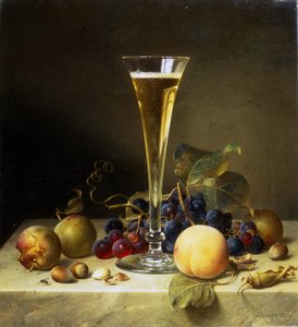 Natureza morta com uma taça de champanhe, 1855