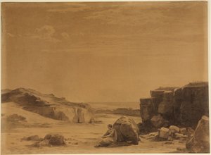 Agar no deserto (Génesis 21, 16) de Johann Wilhelm Schirmer