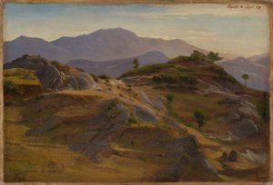 Paisagem nos arredores de Civitella de Johann Wilhelm Schirmer