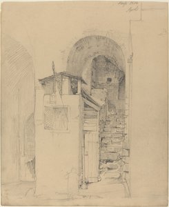 Escadas arruinadas em Neuss de Johann Wilhelm Schirmer