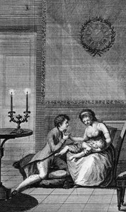 Aurelie confortada por Wilhelm Meister, ilustração de Wilhelm Meister
