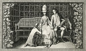 The Sorrows of Young Werther, gravura inspirada no romance de Johann Wolfgang von Goethe (1749-1832), Alemanha, século XVIII