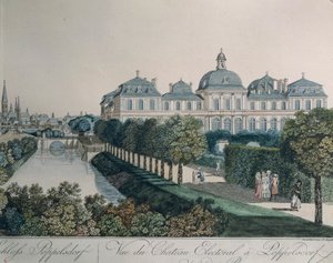 O Palácio dos Príncipes Eleitores em Poppelsdorf, perto de Bona, por Johann Ziegler