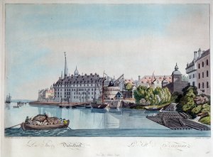 Vista de Düsseldorf antes do bombardeio francês em 6 de outubro de 1794, 1798.