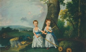 Vestido das crianças: Os meninos sem corte, c.1767, 1948. de Johan Joseph Zoffany