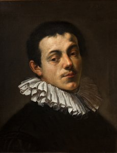 Retrato do pintor Joseph Heintz, 1584-85 de Johann or Hans von Aachen