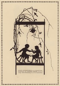 Silhueta de um conto de fadas de Hans Christian Andersen (litografia)