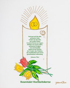 Vela de casamento Rosental de Johanna Thier