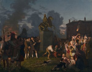 Derrubando a estátua do Rei George III, N.Y.C.