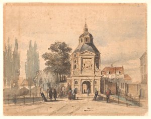 Wittevrouwenpoort em Utrecht de Johannes Bosboom (attributed to)
