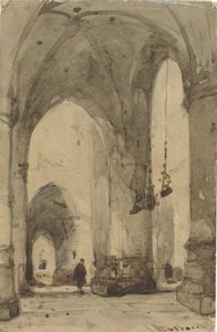 Interior da Igreja de Saint Bavo em Haarlem de Johannes Bosboom