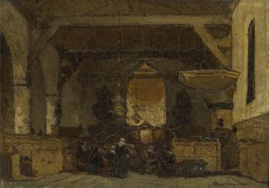 Interior da Igreja em Maasland de Johannes Bosboom