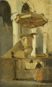 O Púlpito da Igreja em Hoorn de Johannes Bosboom