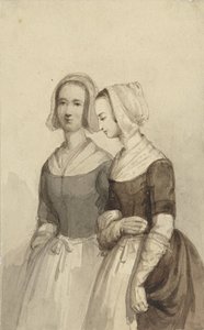 Duas raparigas órfãs (?) de Johannes Christiaan d
