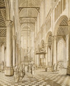 Interior da nova igreja, Delft de Johannes Coebermans