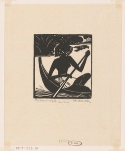 Papoeameisje (título original no objeto) de Johannes Frederik Engelbert ten Klooster (signed by artist)