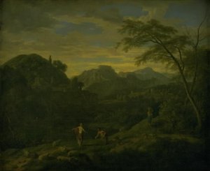 Paisagem montanhosa do sul de Johannes Glauber