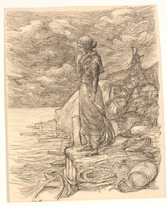 Ilustração para Alfred Tennyson "Enoch Arden" de Johannes Holbek