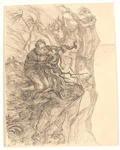 Ilustração para Alfred Tennyson "Enoch Arden" de Johannes Holbek