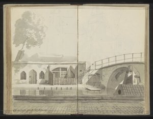 Ponte dos órfãos sobre o Oudegracht em Utrecht de Johannes Huibert Prins