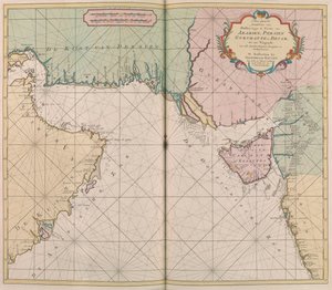 Mapa da Arábia, Pérsia, Gijarat e Decca de Johannes II Van Keulen