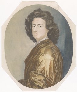 Retrato do pintor Gottfried Kneller de Johannes Jacobsz van den Aveele (attributed to)