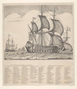Descrição do navio rebocado com o seu convés de cordas em funcionamento