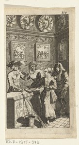 O diabo fingido Ilustração do livro para Simon de Vries, Seven Duyvelen governando e servindo o Hedendaeghsche Dienstmaegden, Amsterdã, 1682