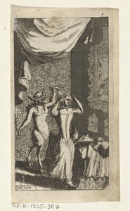 O diabo altivo
Ilustração de livro para Simon de Vries, Seven Duyvelen reinando e servindo o Hedendaeghsche Dienstmaegden, Amsterdão, 1682