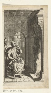 O bom diabo Ilustração do livro para Simon de Vries, Seven Duyvelen governando e servindo o Hedendaeghsche Dienstmaegden, Amsterdã, 1682