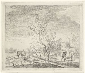 Paisagem com fazenda e campo Marchar Os Doze Meses (título da série) Os Desenhos coloridos dos 12 Meses (...) (título da série)