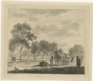 Paisagem com vagão de feno
Julho
Os doze meses (título da série)
Desenhos coloridos dos 12 Meses (...) (título da série)