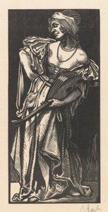 Mulher com alaúde de Johannes Josephus Aarts (signed by artist)