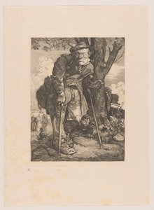 Mendigo com muletas de Johannes Josephus Aarts