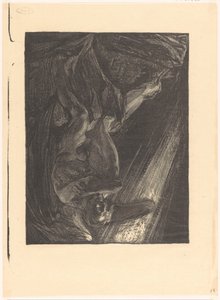 Anjo caído sentado em uma pedra de Johannes Josephus Aarts