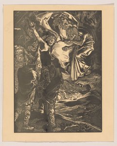 Macbeth e Banquo encontram-se com as três bruxas de Johannes Josephus Aarts