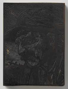 Cabeça masculina para a esquerda de Johannes Josephus Aarts