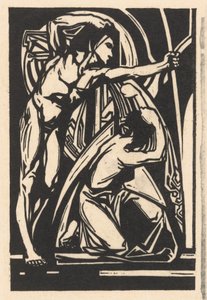 Homem de pé e mulher de joelhos de Johannes Josephus Aarts