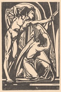 Homem de pé e mulher ajoelhada de Johannes Josephus Aarts