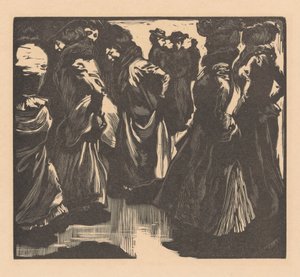 Mulheres na chuva de Johannes Josephus Aarts