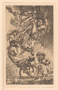 Pessoas flutuantes, criaturas de fantasia e gatos de Johannes Josephus Aarts
