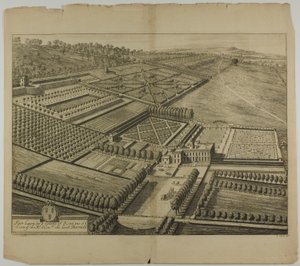 Fair Lawn no Condado de Kent, placa 49 da Britannia Illustrata de Johannes Kip