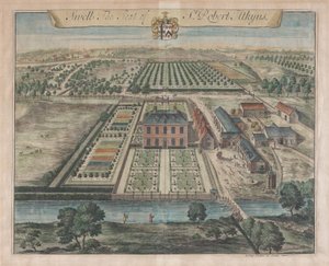 Swell, The Seat of Sir Robert Atkyns, [1712] reeditado em 1768. de Johannes Kip