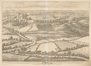 O Castelo de Bolsover em Darbyshire : um dos lugares do mais nobre e poderoso príncipe John Holles Duque de Newcastle, Marquês e Conde de Clara, Barão Haughton, Lord Lt. de ye County of Nottingham e de ye Town and County of ye Town of Nottingham an de Johannes Kip