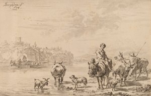 Mulher sentada numa Mula, 1769.