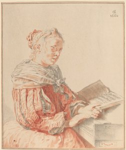 Jovem rapariga no Keyboard, 1767.