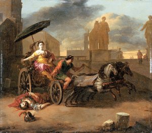 Death Servius com Tullia em sua carruagem
