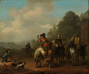 O Regresso da Caça de Johannes Lingelbach