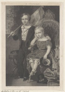 Retrato de Guilherme, príncipe dos Países Baixos, e Maurice, príncipe dos Países Baixos de Johannes Philippus Lange