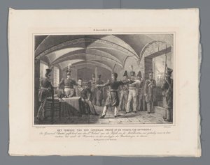 A estadia do general Chassé na Cidadela de Antuérpia / (18 de Dezembro de 1832.) (título sobre o objecto)
Quatro placas da defesa da Cidadela 10-18 de Dezembro de 1832 (título da série) de Johannes Steyn